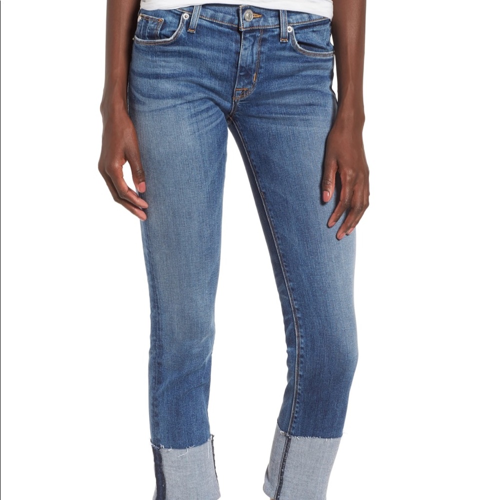 HUDSON JEANS TALLY CUFFED CROP SKINNY JEANS